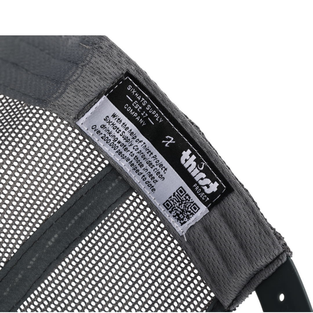 Black & Charcoal Mesh Signature Waterproof Hat