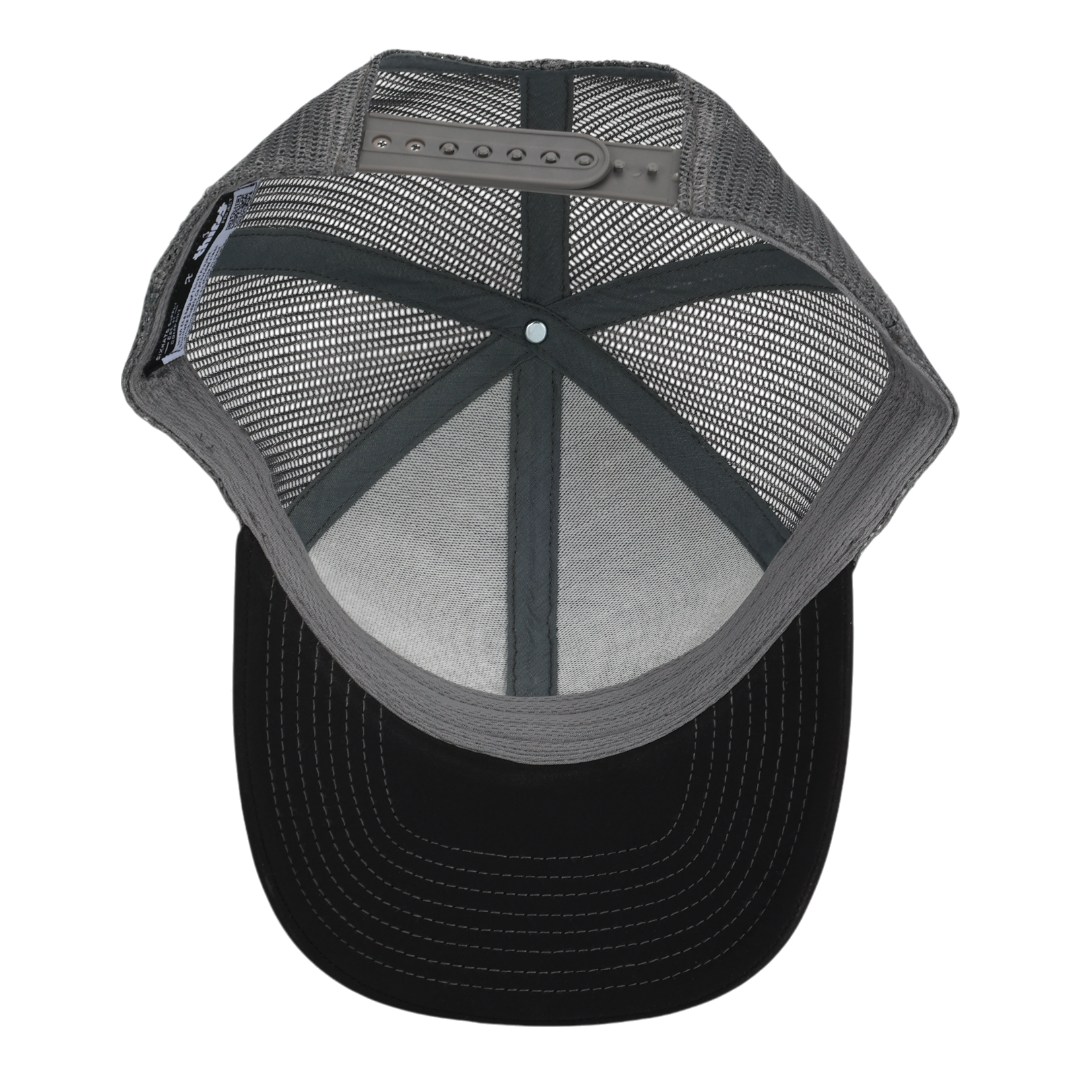 Black & Charcoal Mesh Low Pro Waterproof Hat