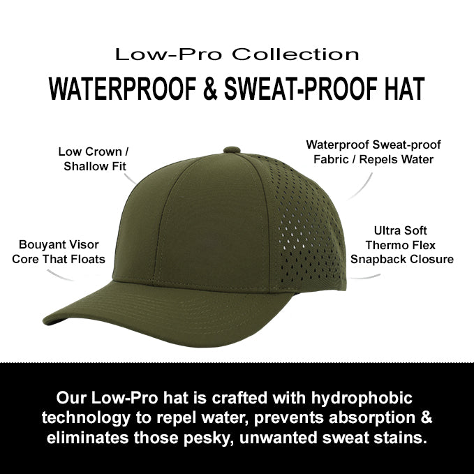 Forest Green Low Pro Waterproof Hat