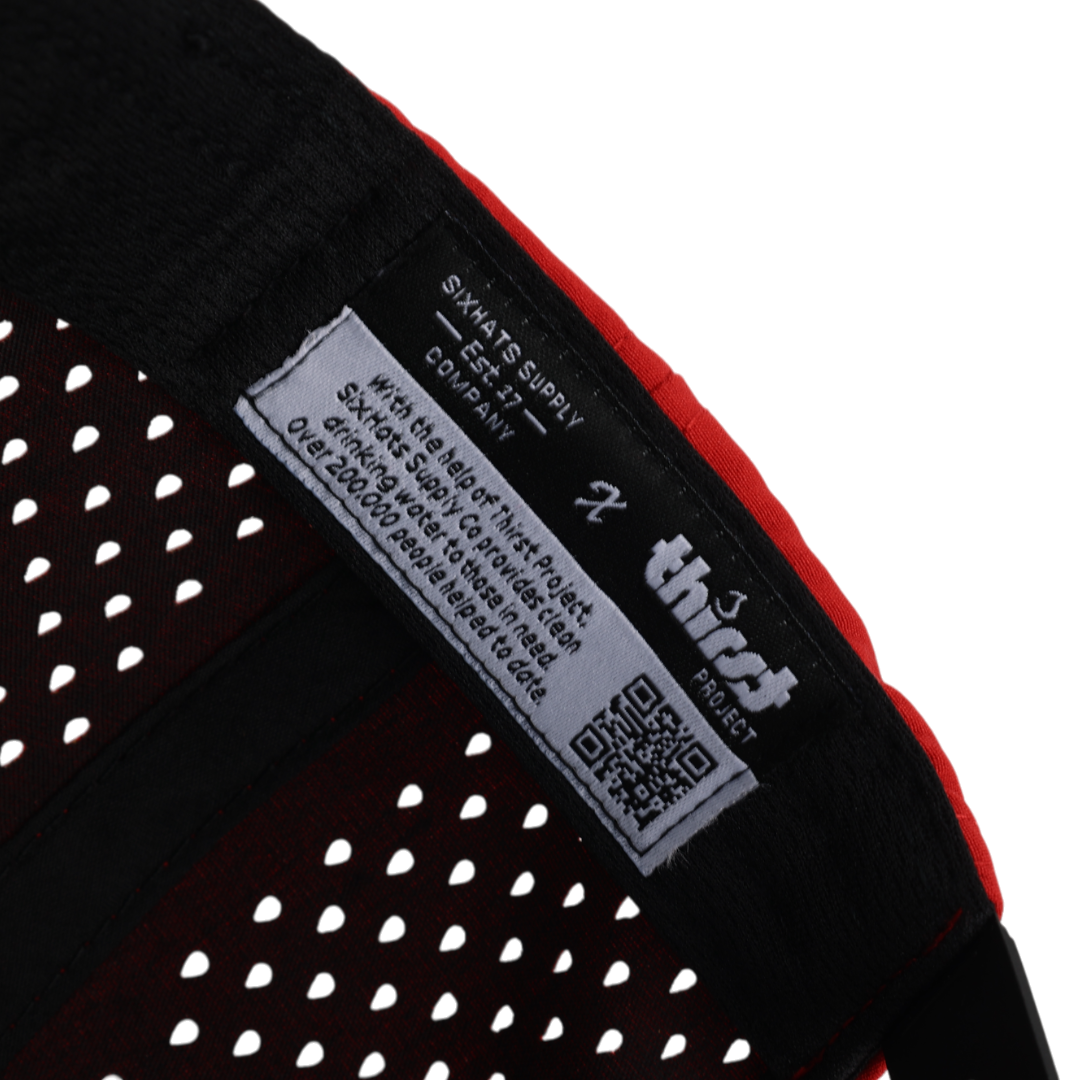 Red & Black Low Pro Waterproof Hat