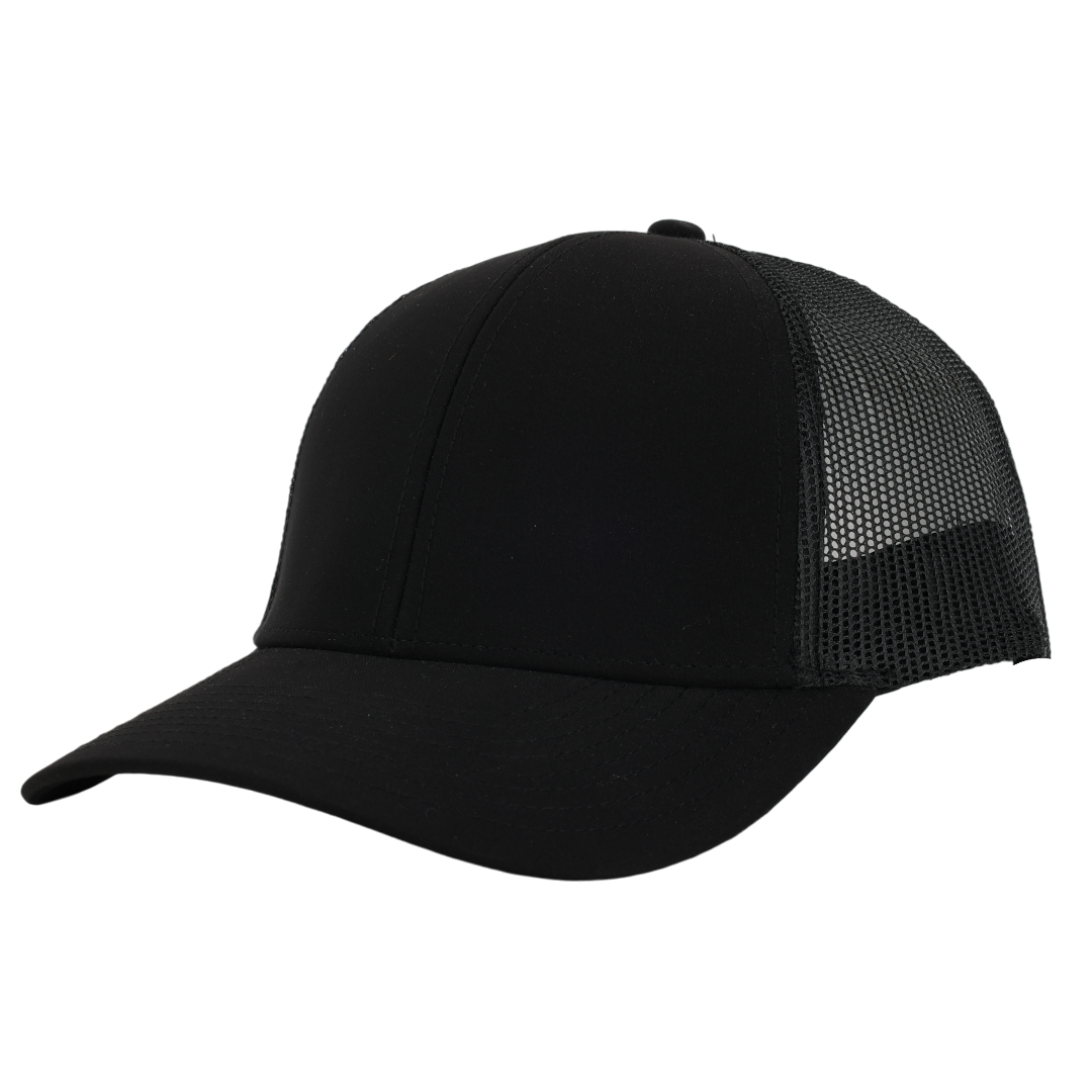 Black Mesh Low Pro Waterproof Hat