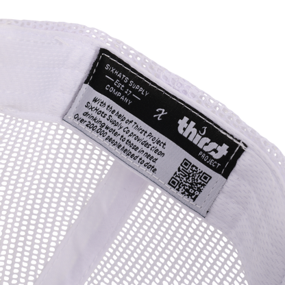 Black & White Mesh Tradesman Waterproof Hat