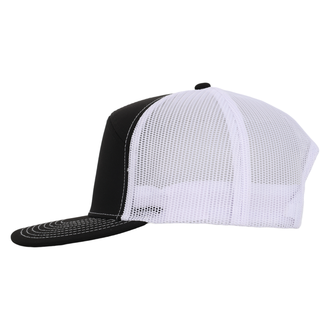 Black & White Mesh Tradesman Waterproof Hat