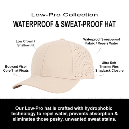 Khaki Low Pro Waterproof Hat