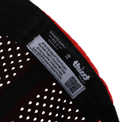 Red & Black Low Pro Waterproof Hat