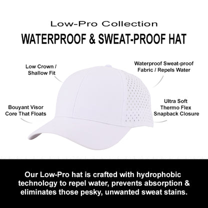 White Low Pro Waterproof Hat